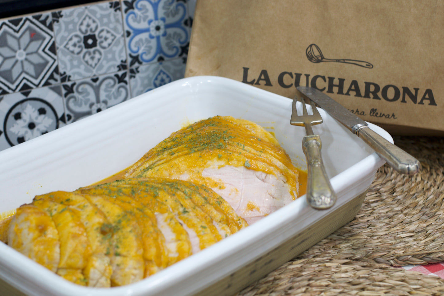 Jamón asado en salsa (en lonchas) - 500 gr - 2 raciones