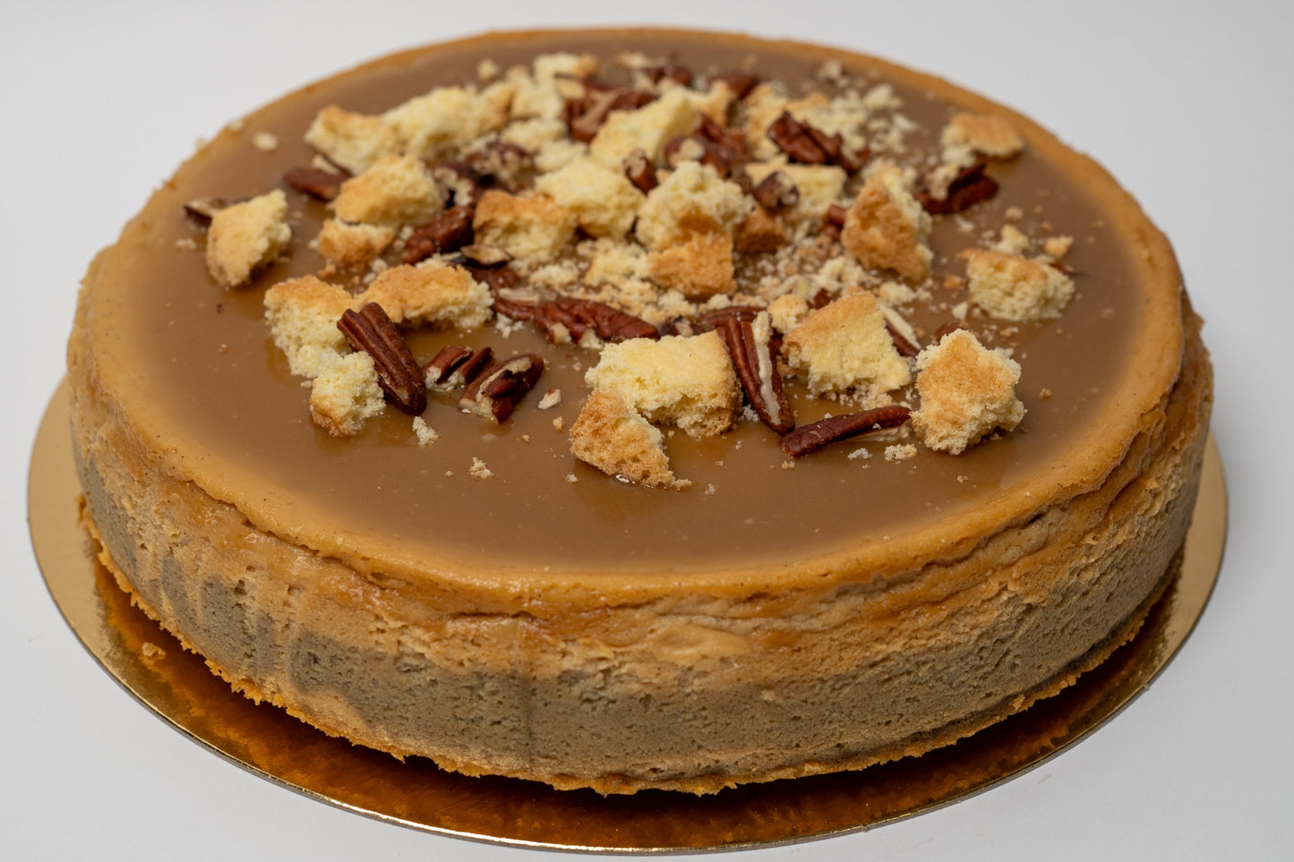 Tarta de queso de caramelo salado