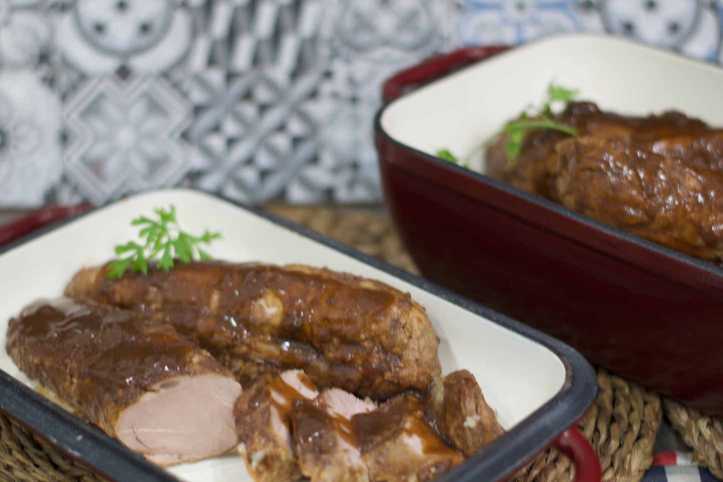 Solomillo de cerdo con reducción de vinagre balsámico - 2/3 raciones