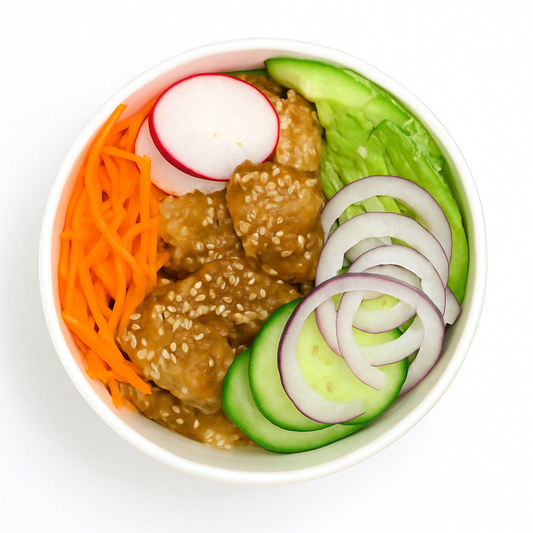 PokeBol de pollo con salsa Teriyaki