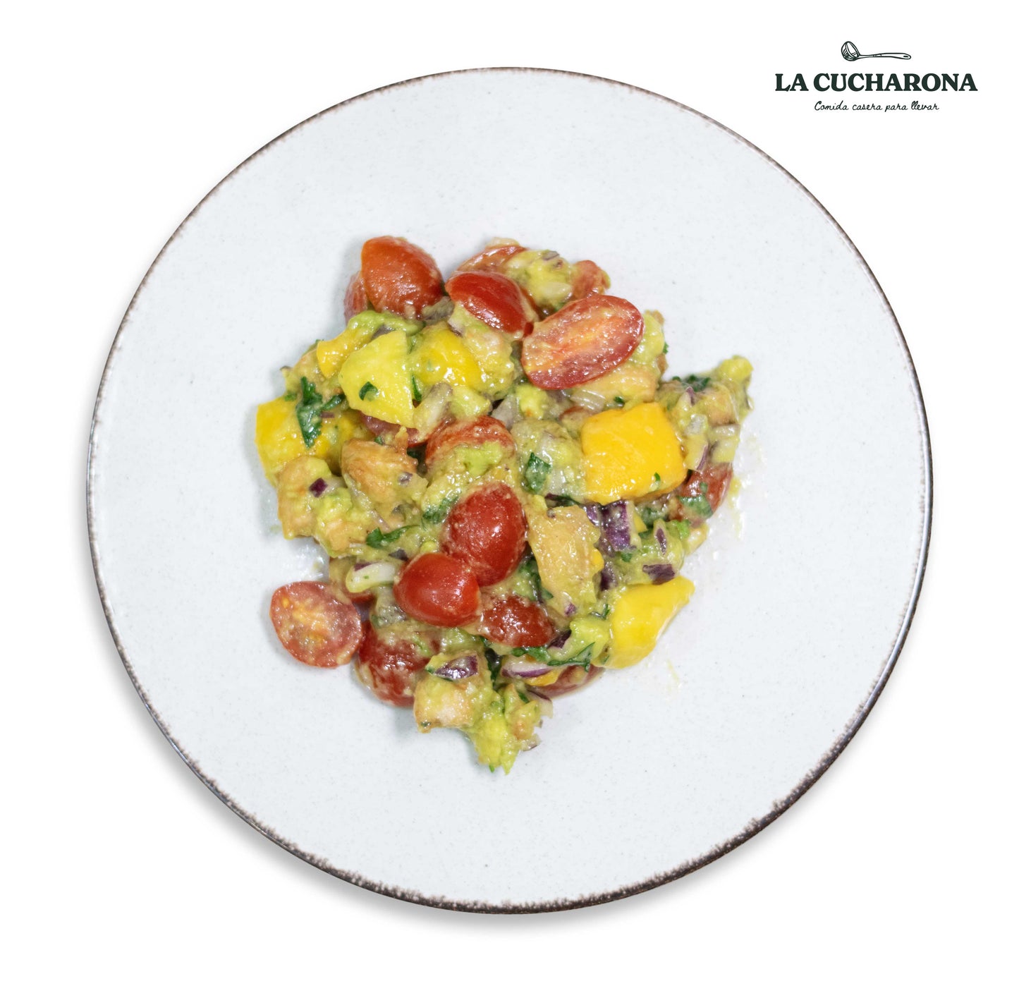 Ensalada de aguacate, pollo, cherries y mango - por persona