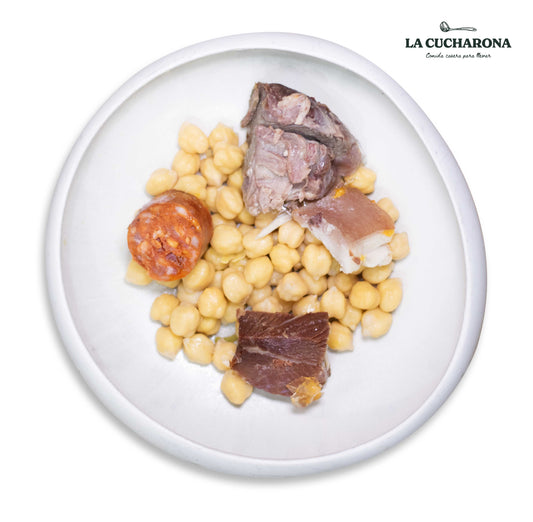 Garbanzos con carne de cocido